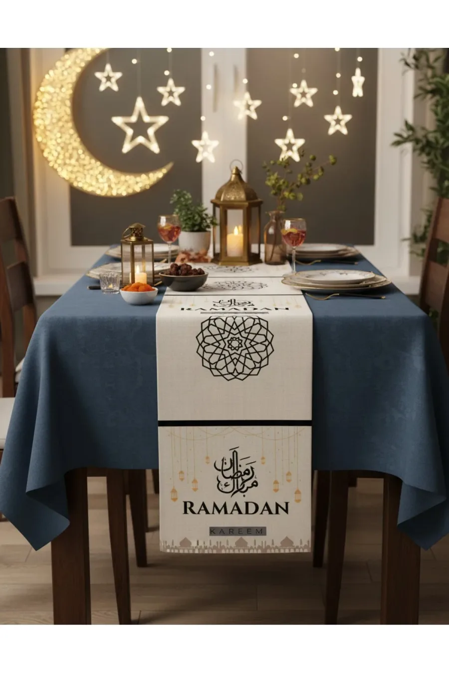 Ramazan Ayına Özel 4’lü Dijital Baskı Runner Masa Örtüsü Seti – 40x140 cm Ramazan Ayına Özel 4’lü Dijital Baskı Runner Masa Örtüsü Seti – 40x140 cm