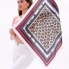 Safari Leopar Model Fular Bandana Şal Estascarf 70x70 Cm