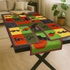 Savana – 3D Kültürel Desenli Masa Runner & 4'lü Supla Takımı