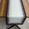 Şeritli Siyah Beyaz Leopar Runner 40 X 140