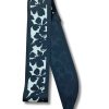 Siyah Çiçek Fular Bandana – Estascarf 100x6,5 cm