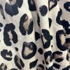 Siyah Leopar / Cupra Saten Aksesuar Şal Atkı Estascraf 180x70cm