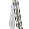 Tarzını Seç Asil Çizgi Desenli Kahverengi Kravat / Eşarp / Fular 105x9 cm
