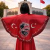 Tarzını Seç Atatürk Bayraklı Pelerin Gösteri Kostümü 145x73cm