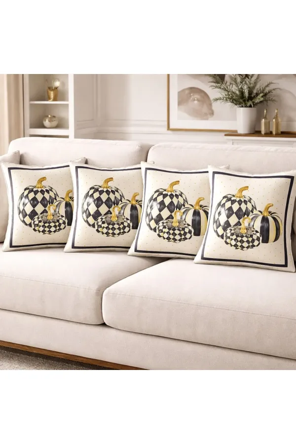 Tarzını Seç Balkabagı Desenli Salon Dekoru 4'lü Kırlent Kılıfı 40x38 Tarzını Seç Balkabagı Desenli Salon Dekoru 4'lü Kırlent Kılıfı 40x38