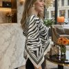Tarzını Seç Beyaz Zebra Fular / Bandana / Aksesuar / Eşarp 90x90 cm