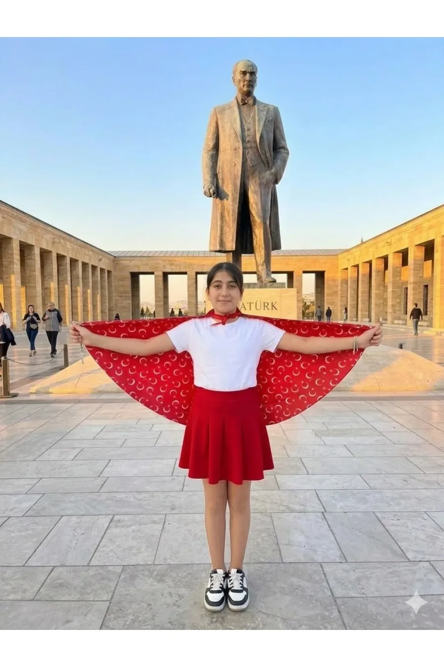Tarzını Seç Çift Taraflı Atatürk Türk Bayraklı Pelerin Gösteri Kostümü 145x73cm Tarzını Seç Çift Taraflı Atatürk Türk Bayraklı Pelerin Gösteri Kostümü 145x73cm