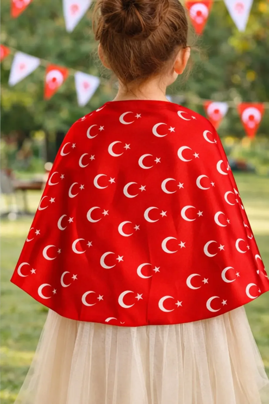 Tarzını Seç Çift Taraflı Ayyıldız Türk Bayraklı Pelerin Gösteri Kostümü 145x73cm Tarzını Seç Çift Taraflı Ayyıldız Türk Bayraklı Pelerin Gösteri Kostümü 145x73cm