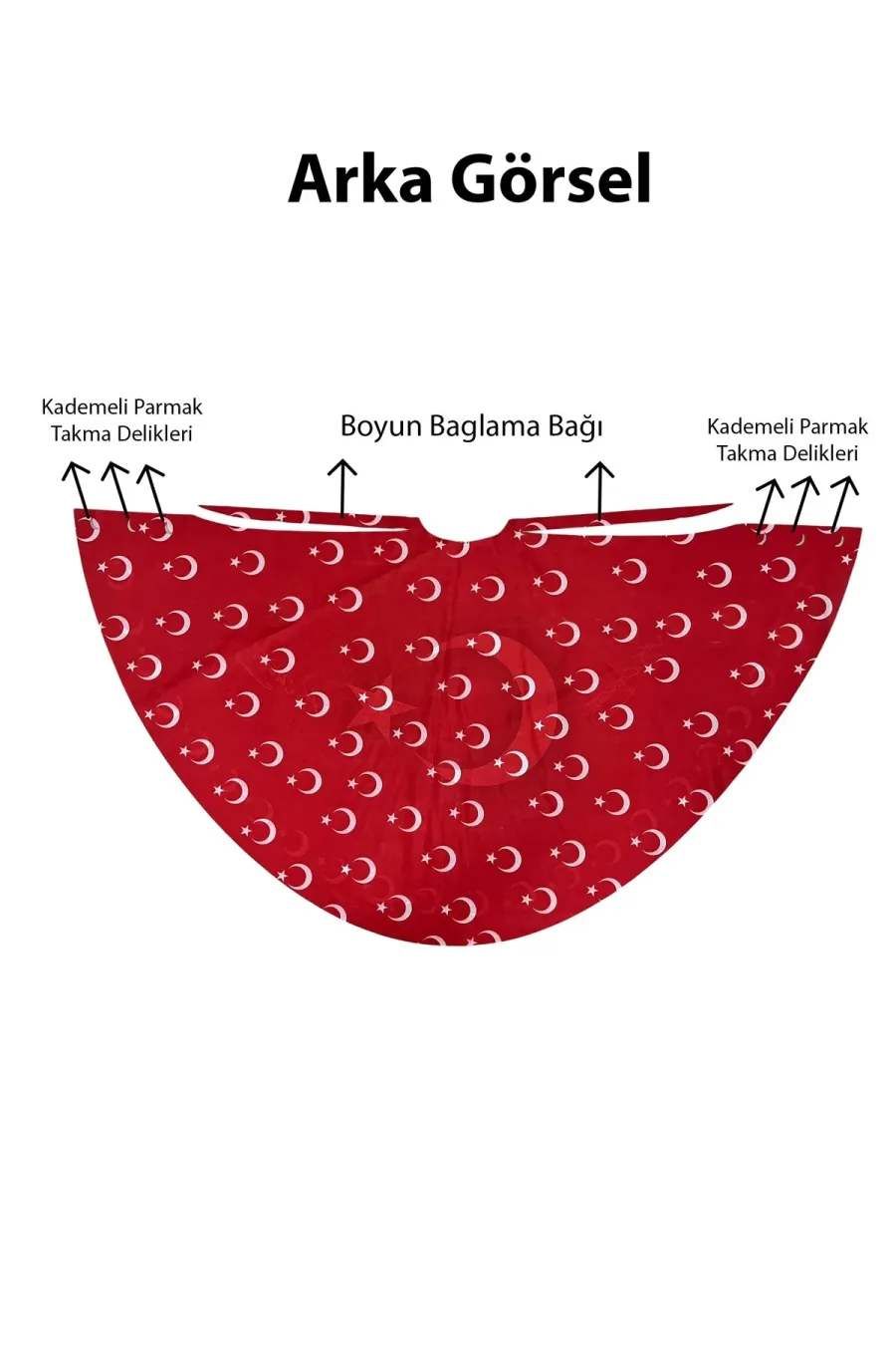 Tarzını Seç Çift Taraflı Ayyıldız Türk Bayraklı Pelerin Gösteri Kostümü 145x73cm Tarzını Seç Çift Taraflı Ayyıldız Türk Bayraklı Pelerin Gösteri Kostümü 145x73cm