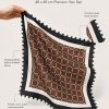 Tarzını Seç Fendy Model Dekoratif Kenar Tasarımlı Fular 48x48 cm