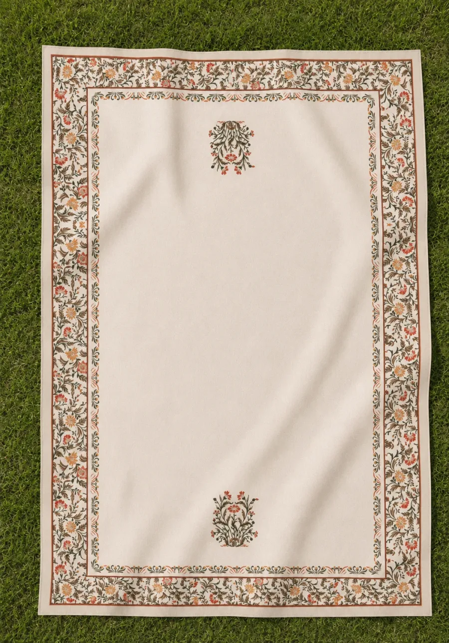Tarzını Seç Gizli Bahçe Desenli Leke Tutmaz Masa Örtüsü 155 x 180 cm
