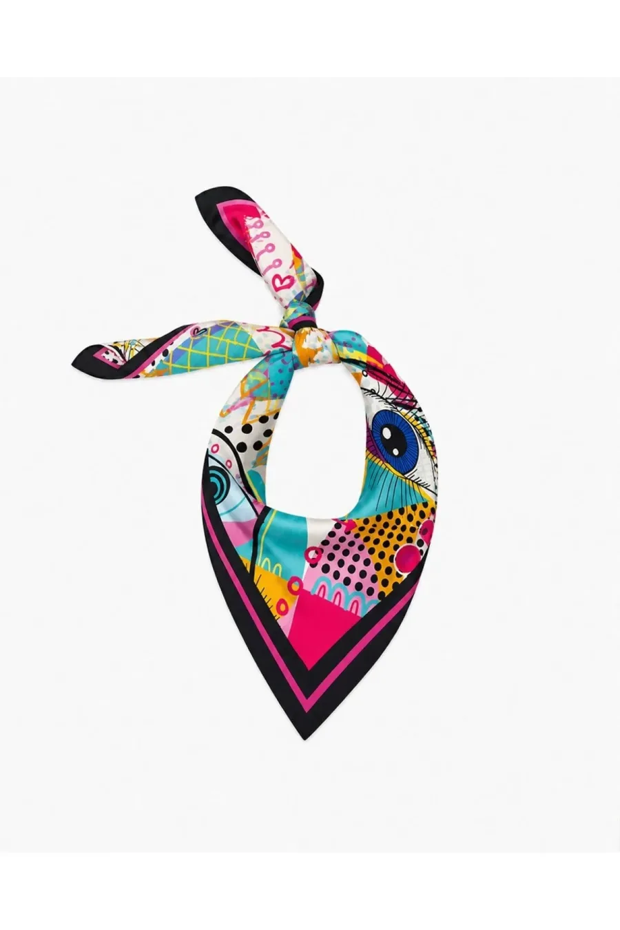Tarzını Seç Gökkuşagı Desenli Fular / Bandana 70x70 cm