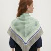 Tarzını Seç Gri Şerit Puantiyeli Fular / Bandana / Aksesuar / Şal / Eşarp 70x70