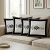 Tarzını Seç Home Desenli Salon Dekoru 4'lü Kırlent Kılıfı 40x38