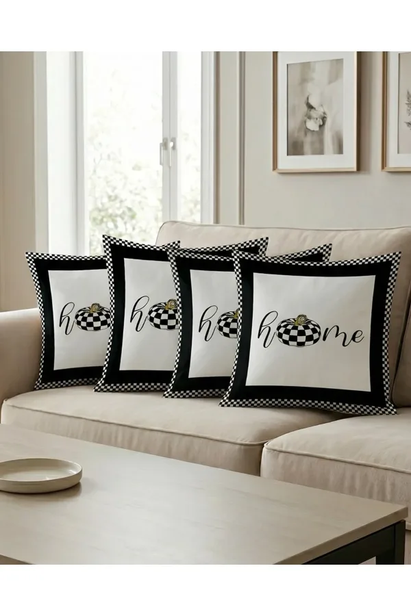 Tarzını Seç Home Desenli Salon Dekoru 4'lü Kırlent Kılıfı 40x38 Tarzını Seç Home Desenli Salon Dekoru 4'lü Kırlent Kılıfı 40x38