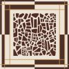 Tarzını Seç Kahverengi Mozaik Zincir Fular / Bandana / Aksesuar / Eşarp 90x90 cm