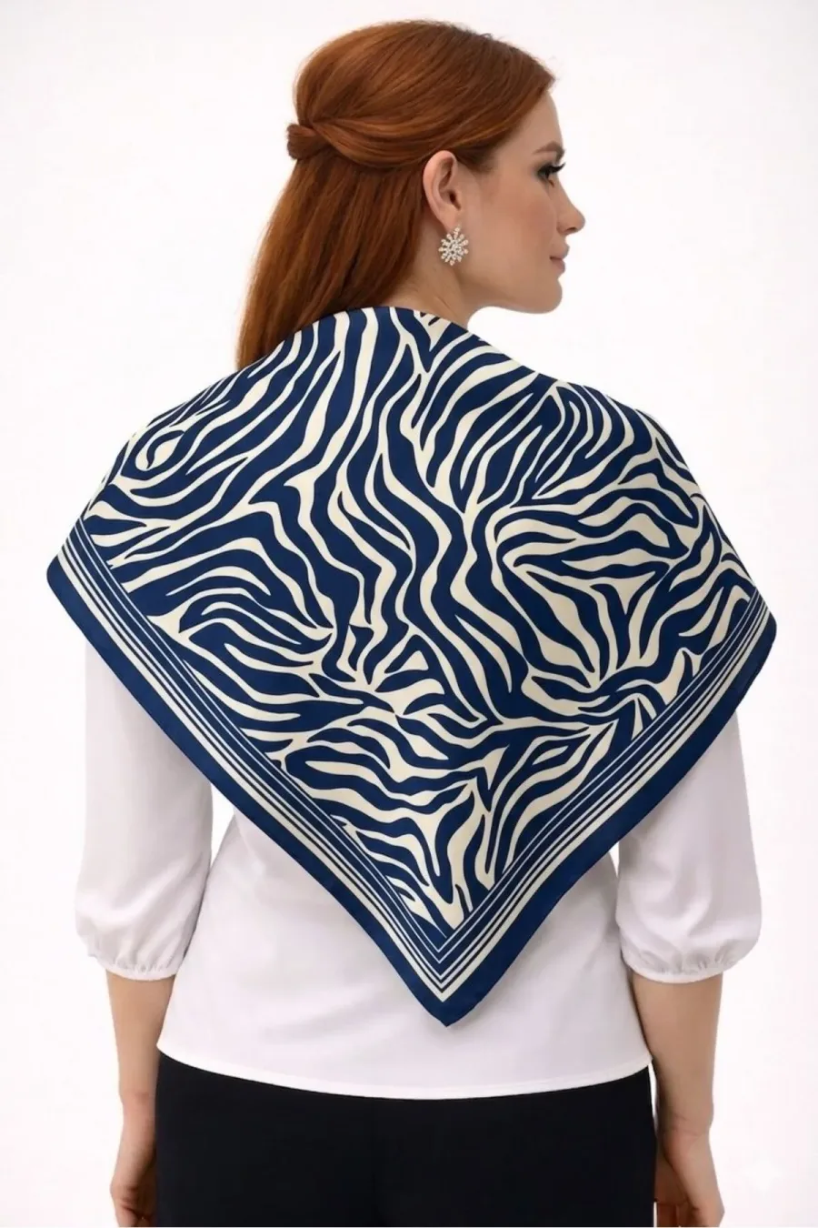Tarzını Seç Kahverengi Queen Fular / Bandana / Aksesuar / Eşarp 90x90 cm