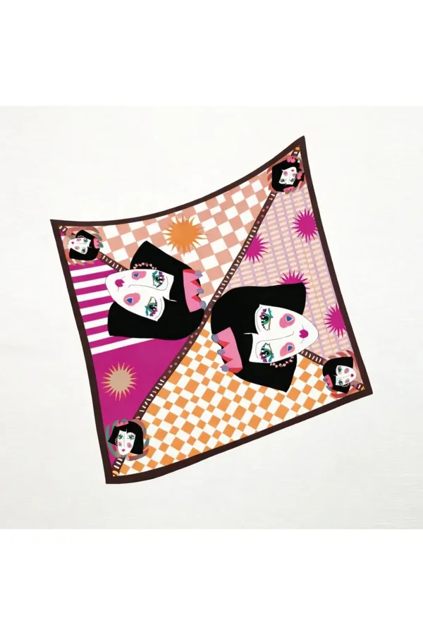 Tarzını Seç Kahverengi Queen Fular / Bandana / Aksesuar / Eşarp 90x90 cm Tarzını Seç Kahverengi Queen Fular / Bandana / Aksesuar / Eşarp 90x90 cm