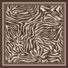 Tarzını Seç Kahverengi Zebra Fular / Bandana / Aksesuar 48x48 cm