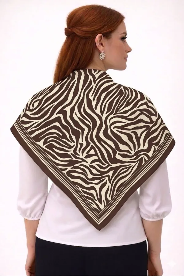 Tarzını Seç Kahverengi Zebra Fular / Bandana / Aksesuar / Eşarp 90x90 cm Tarzını Seç Kahverengi Zebra Fular / Bandana / Aksesuar / Eşarp 90x90 cm
