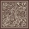 Tarzını Seç Kahverengi Zebra Fular / Bandana / Aksesuar / Eşarp 90x90 cm