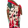 Tarzını Seç Kırmızı Çerçeveli Tropik Leopar Pareo 150x95 cm
