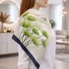 Tarzını Seç Lacivert Ginkgo Fular / Bandana / Aksesuar / Şal / Eşarp 70x70