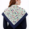 Tarzını Seç Lacivert Gül Fular / Bandana / Aksesuar / Şal / Eşarp 70x70