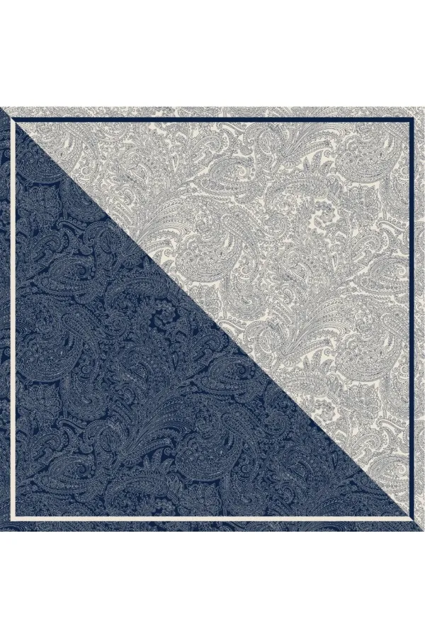 Tarzını Seç Lacivert Royal Fular / Bandana / Aksesuar 48x48 cm
