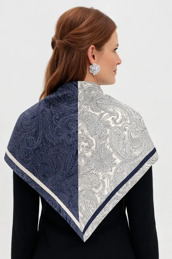 Tarzını Seç Lacivert Royal Fular / Bandana / Aksesuar / Eşarp 90x90 cm Tarzını Seç Lacivert Royal Fular / Bandana / Aksesuar / Eşarp 90x90 cm