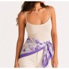 Tarzını Seç Lavanta Desenli Fular / Bandana 70x70 cm