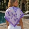 Tarzını Seç Lavanta Desenli Fular / Bandana 70x70 cm
