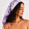 Tarzını Seç Lavanta Desenli Fular / Bandana 70x70 cm