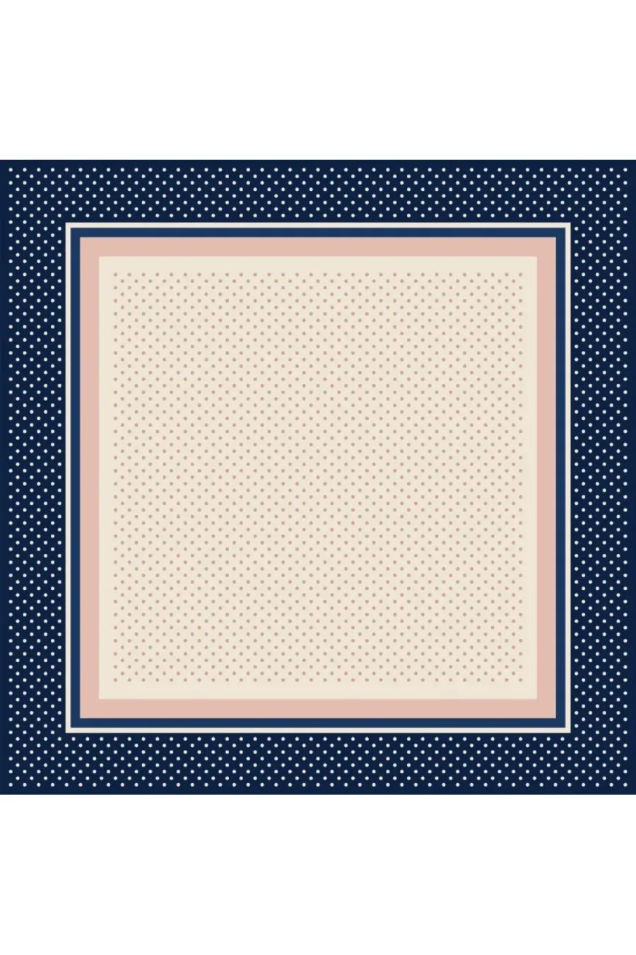 Tarzını Seç Mavi Şerit Puantiyeli Fular / Bandana / Aksesuar / Şal / Eşarp 70x70