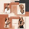 Tarzını Seç Mavi Şerit Puantiyeli Fular / Bandana / Aksesuar / Şal / Eşarp 70x70