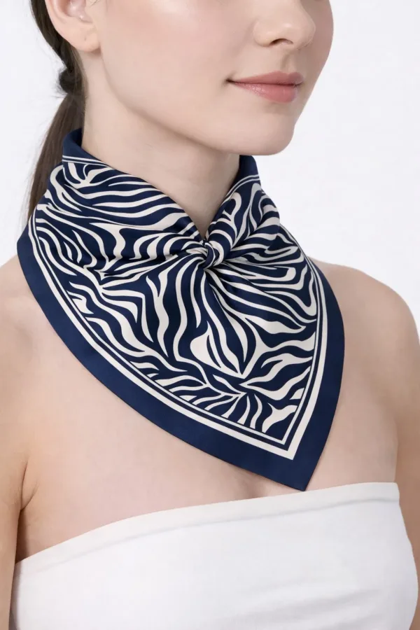Tarzını Seç Mavi Zebra Fular / Bandana / Aksesuar 48x48 cm Tarzını Seç Mavi Zebra Fular / Bandana / Aksesuar 48x48 cm
