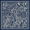 Tarzını Seç Mavi Zebra Fular / Bandana / Aksesuar 48x48 cm