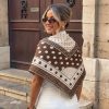 Tarzını Seç Mocha Puantiye Desenli Fular / Bandana 70x70 cm