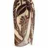 Tarzını Seç Mocha Tropik Yırtmaçlı Bağlamalı Pareo 155x111cm