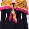 Tarzını Seç Pembe Gül Fular / Bandana / Aksesuar / Eşarp 90x90 cm