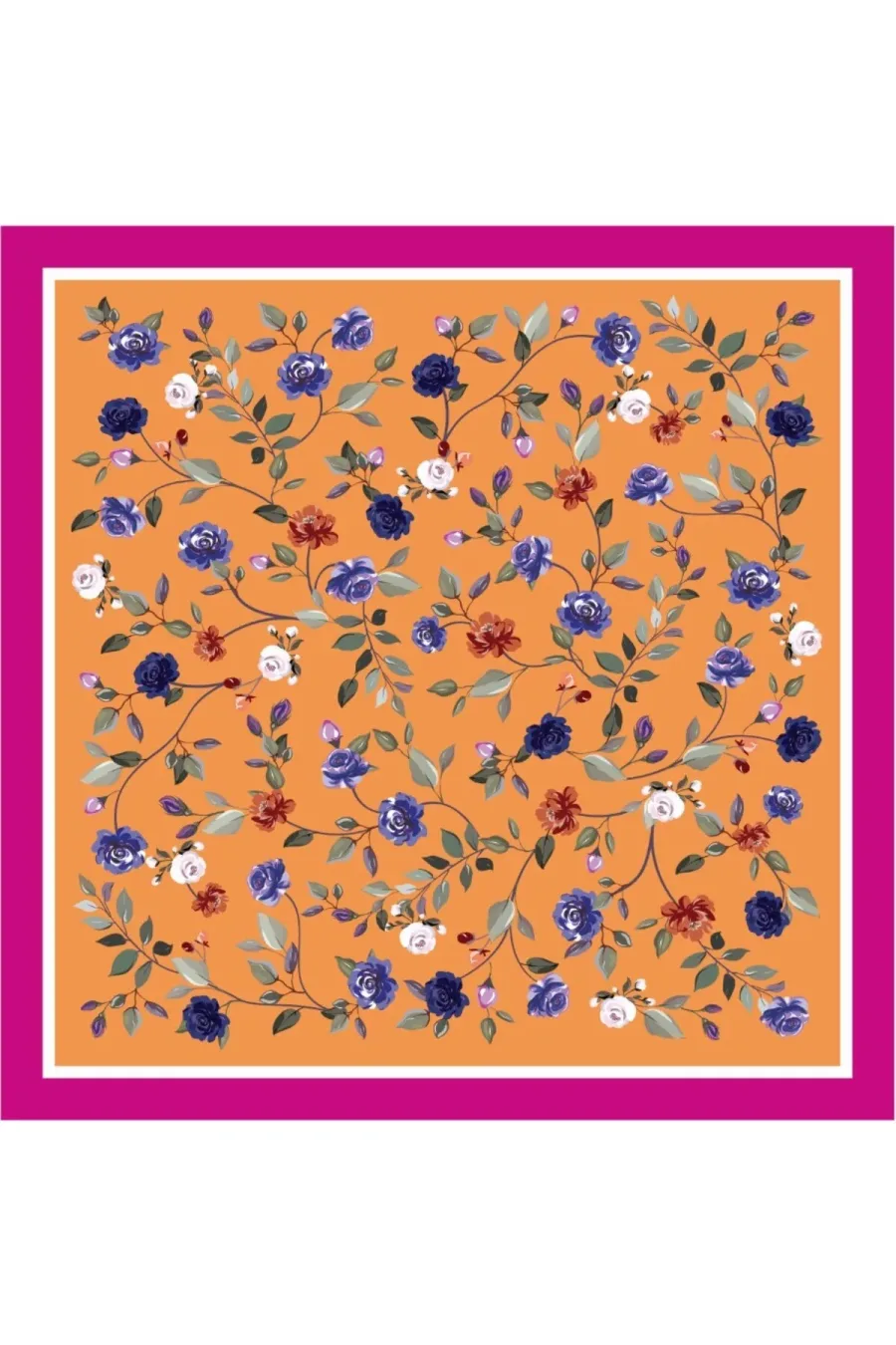 Tarzını Seç Pembe Gül Fular / Bandana / Aksesuar / Şal / Eşarp 70x70