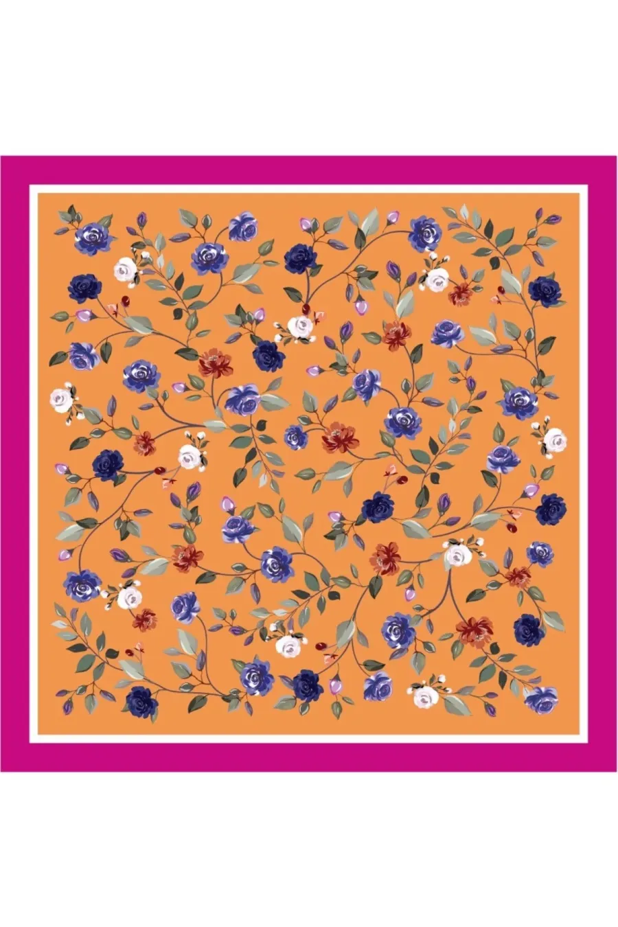 Tarzını Seç Pembe Gül Fular / Bandana / Aksesuar / Eşarp 90x90 cm