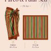 Tarzını Seç Premium Capri Desenli 2'li Pareo ve Fular Seti 150x95 cm / 70x70 cm