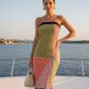 Tarzını Seç Premium Prizma Desenli 2'li Pareo ve Fular Seti 150x95 cm / 70x70 cm