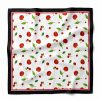 Tarzını Seç Siyah Çerçeveli Kiraz Desenli Fular / Bandana 70x70 cm