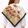Tarzını Seç Siyah Ginkgo Fular / Bandana / Aksesuar / Şal / Eşarp 70x70