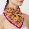Tarzını Seç Siyah Gül Fular / Bandana / Aksesuar 48x48 cm
