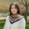 Tarzını Seç Siyah Mozaik Zincir Fular / Bandana / Aksesuar / Şal / Eşarp 70x70