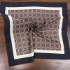 Tarzını Seç Siyah Mozaik Zincir Fular / Bandana / Aksesuar / Şal / Eşarp 70x70