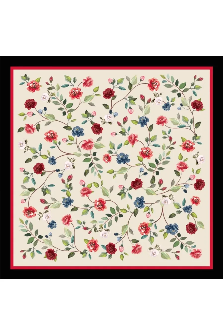 Tarzını Seç Siyah Mozaik Zincir Fular / Bandana / Aksesuar / Şal / Eşarp 70x70